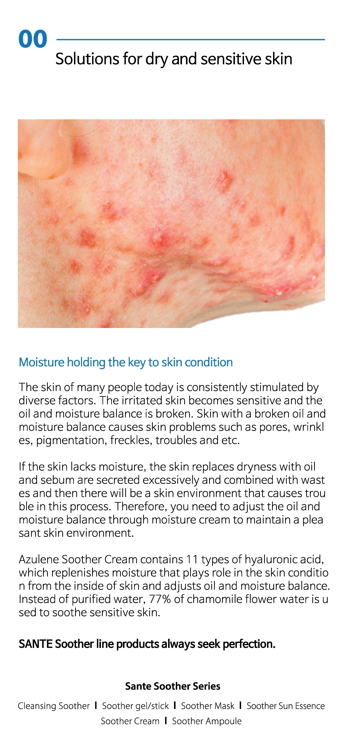 Sante AZULENE Soother Cream - Moisture cream for quick soothing of sensitive skin